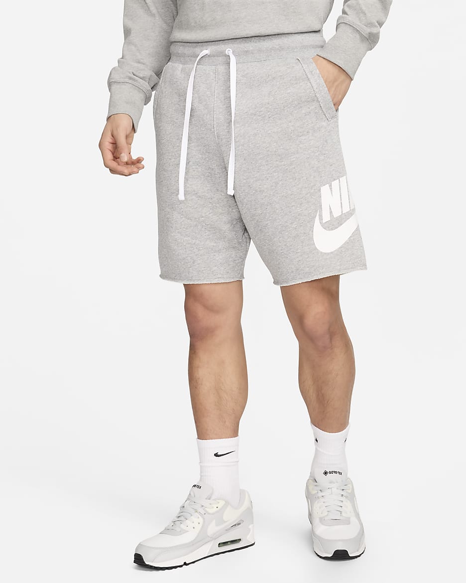 nike alumni shorts grey